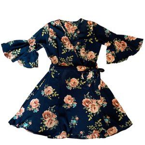 Floral Wrap Dress Size M